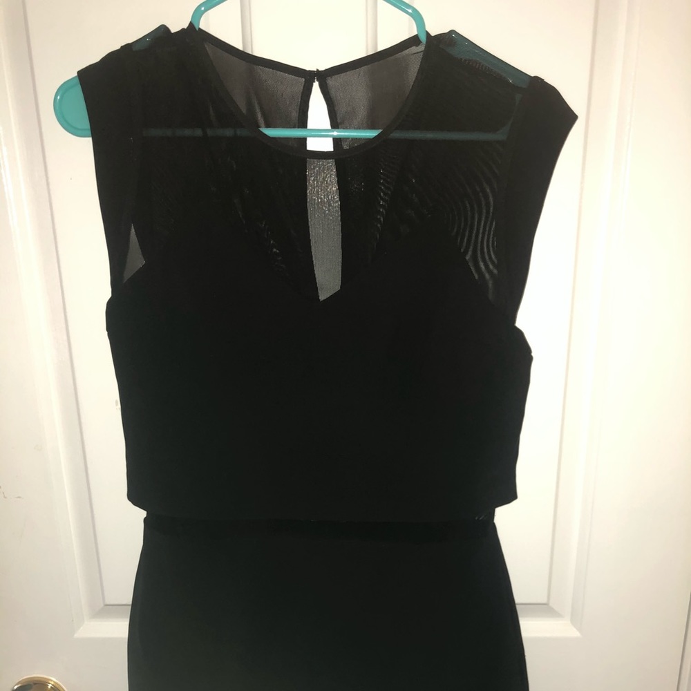 Express black and mesh dress